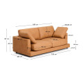Диван 3-місний зі шкіри Gala S821_30_RM10 коричневий10